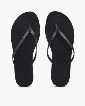 Thin black 2025 flip flops