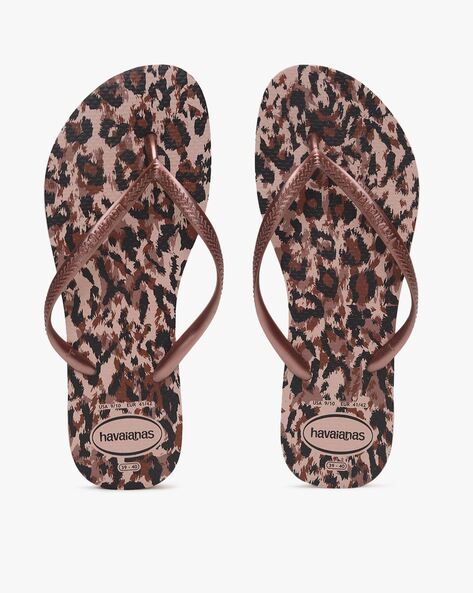 Havaianas leopard print flip flops new arrivals