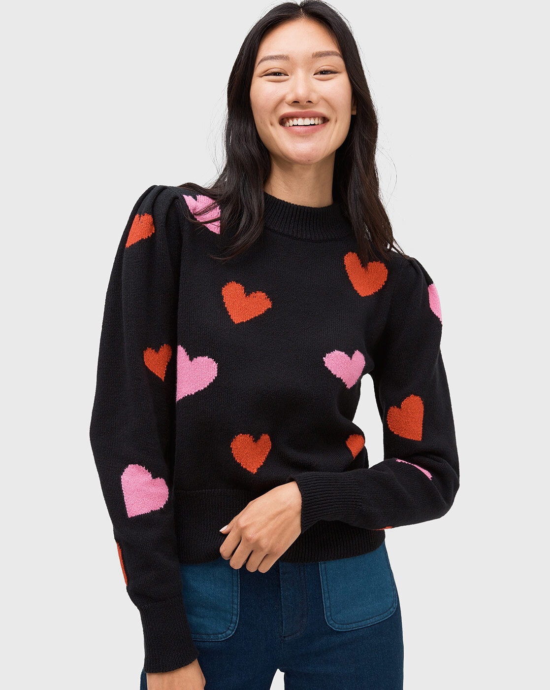 kate spade heart turtleneck sweater