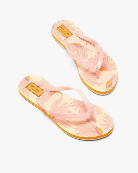 Kate spade flamingo flip clearance flops