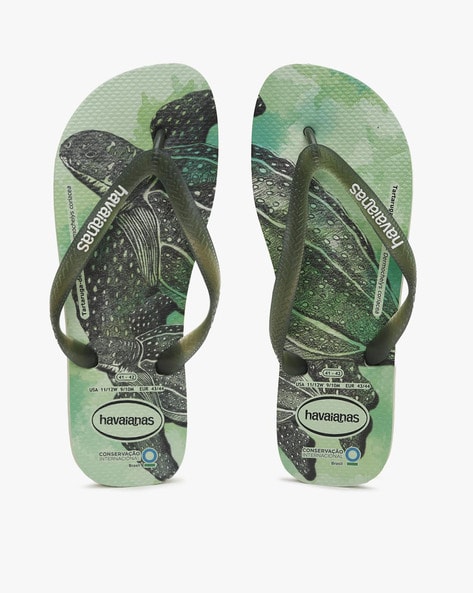 Green havaianas flip online flops