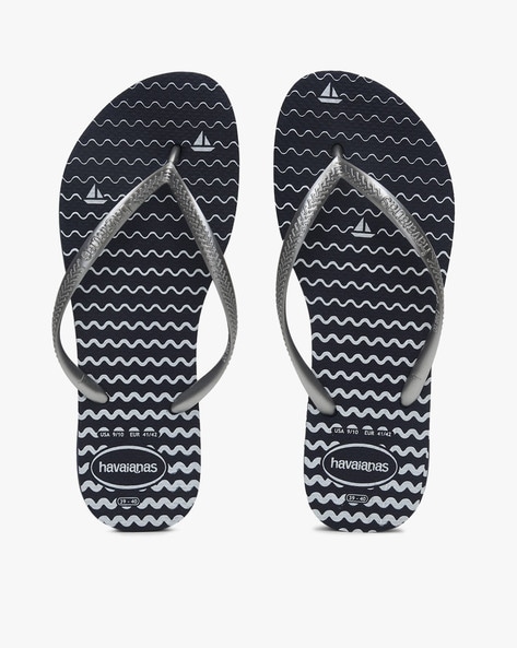 Havaianas flip flops outlet black and blue