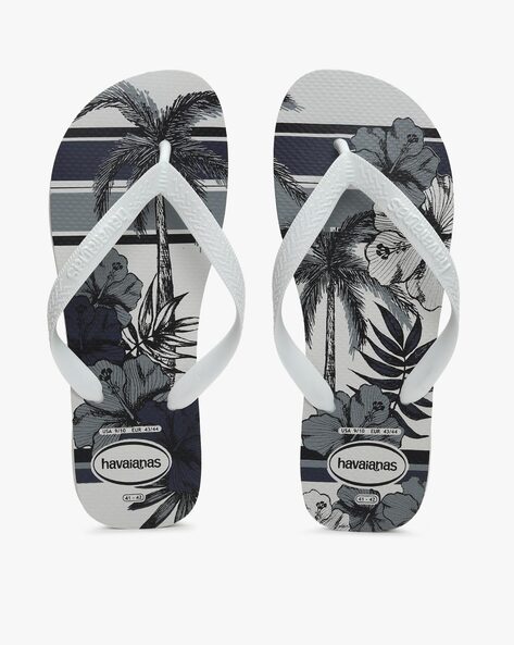 Printed Thong Strap Flip Flops