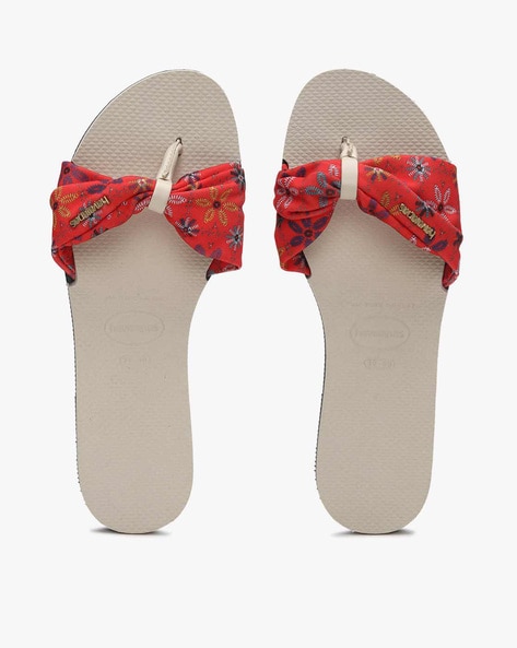 Red bow flip discount flops