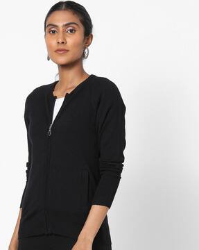 front zip cardigan