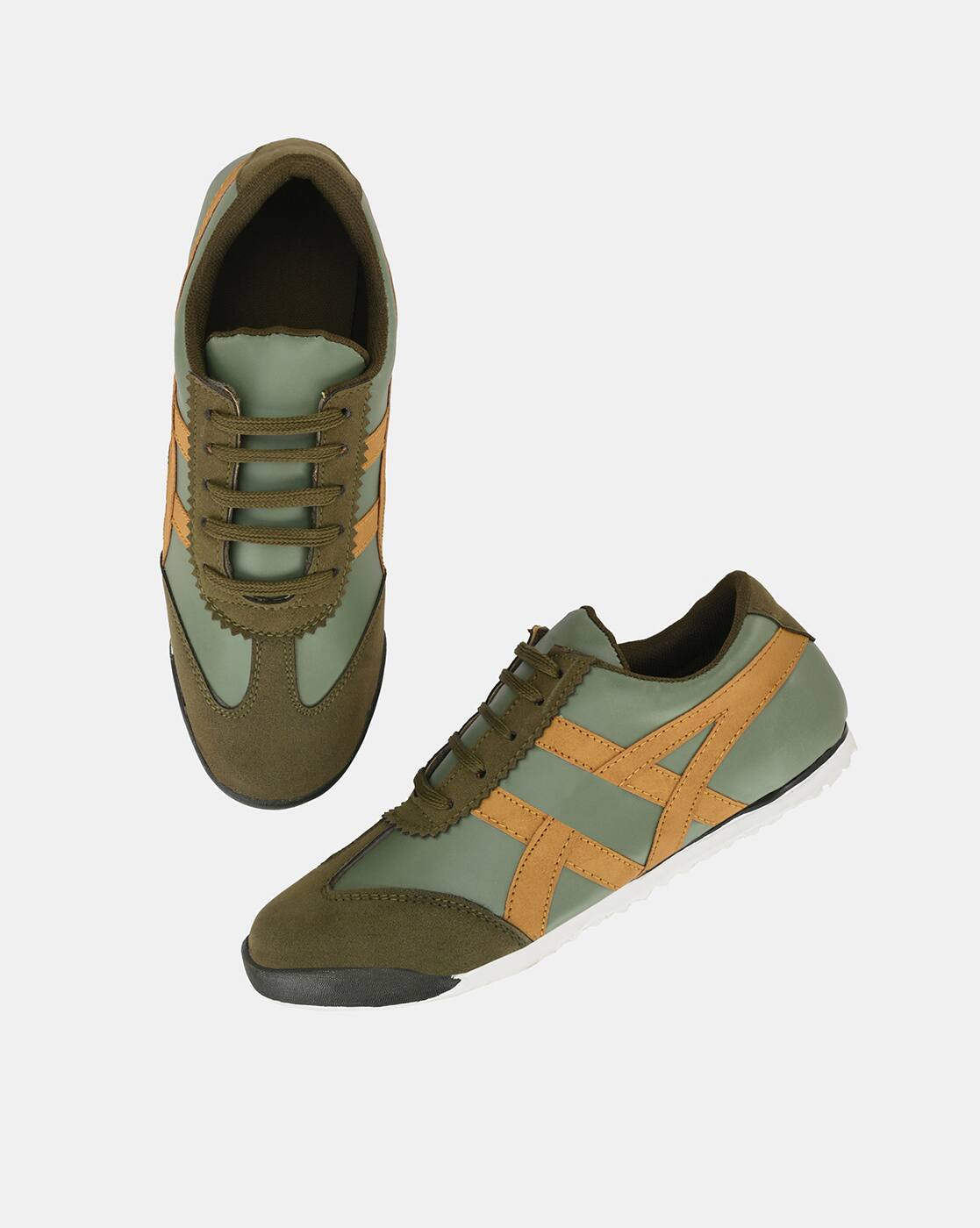 Buy Olive Green Sports Shoes For Men By Leatherkraft Online Ajio Com