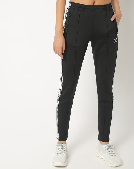 ADIDAS Striped Women Black Track Pants - Buy ADIDAS Striped Women Black  Track Pants Online at Best Prices in India