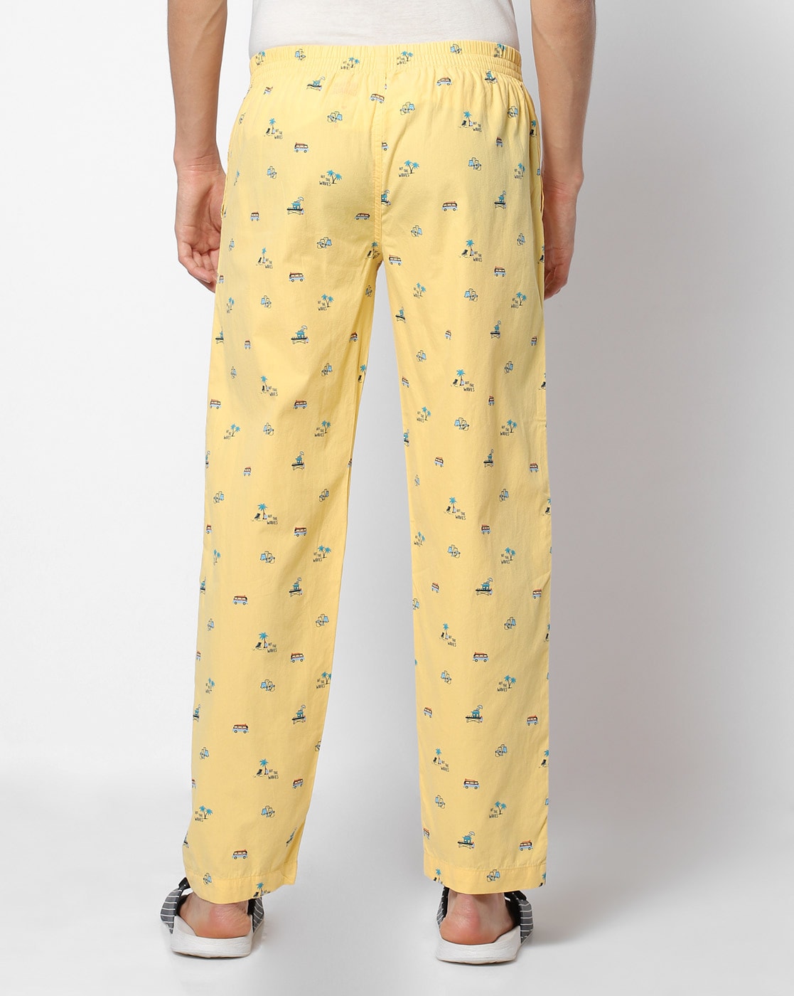 Pookies Sleepwear That Goes Everywhere Yellow NY Taxi Print Men's Pajama  Pants 