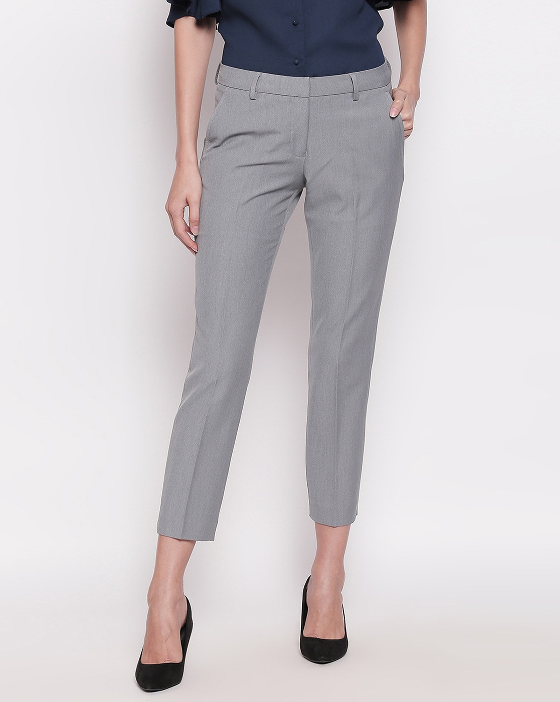 Buy Grey Trousers & Pants for Women by Annabelle by Pantaloons Online