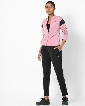 Puma best sale tracksuit pink