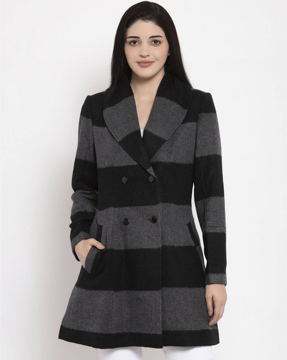 striped overcoat