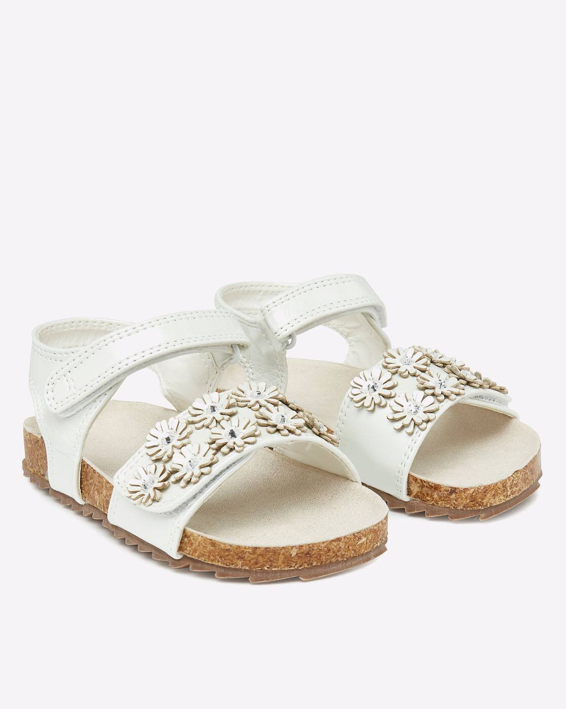 girls cream sandals
