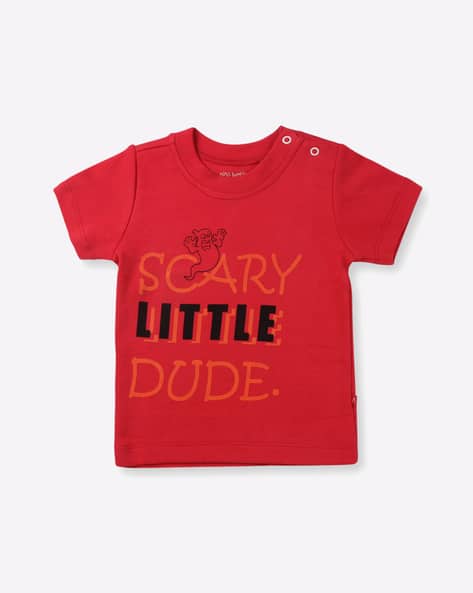 Organic Cotton Typographic Print Crew-Neck T-shirt