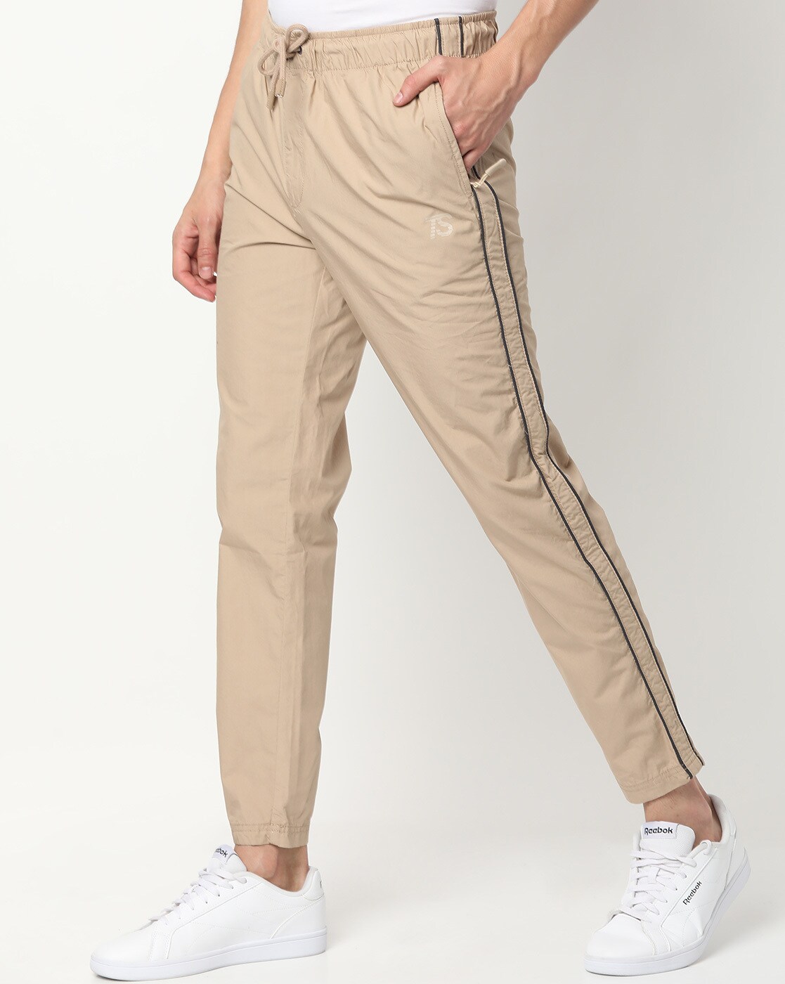 Buy Slim Fit Track Pants with Elasticated Drawstring Waist Online at Best  Prices in India - JioMart.