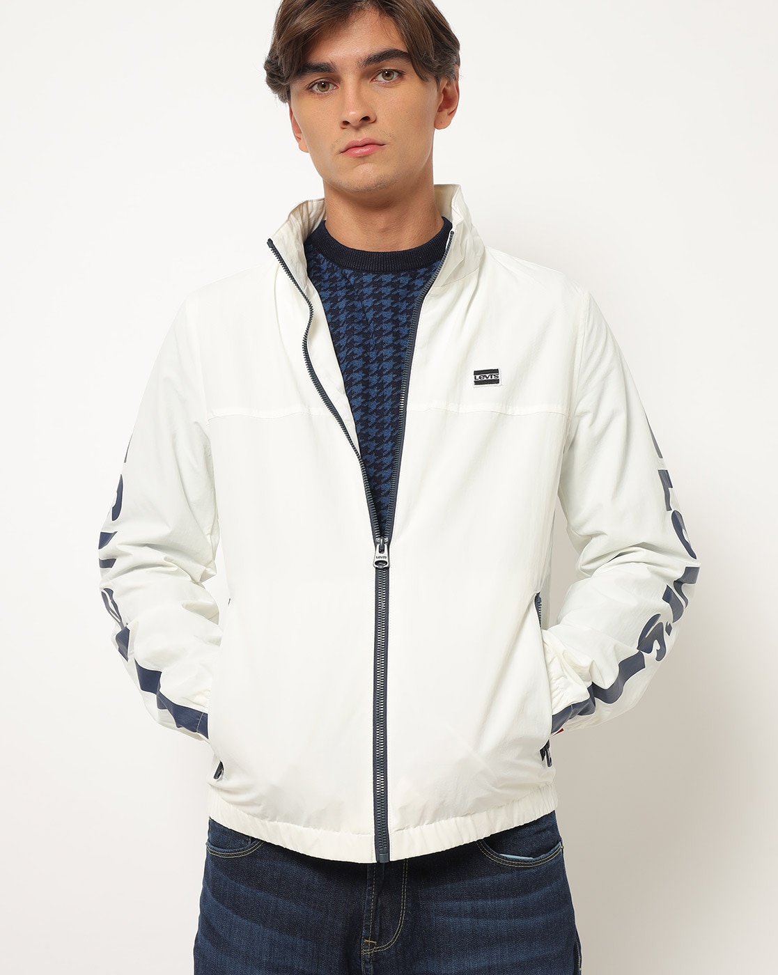 White clearance levi jacket