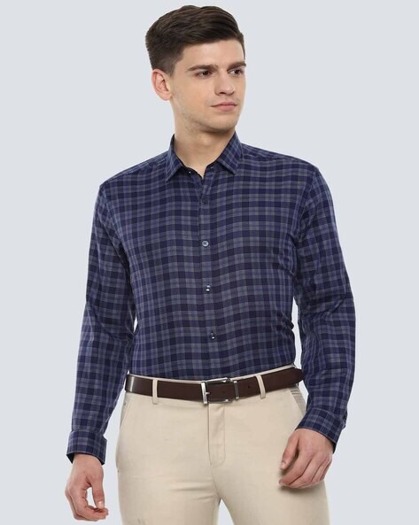 Buy Navy Shirts for Men by LOUIS PHILIPPE Online