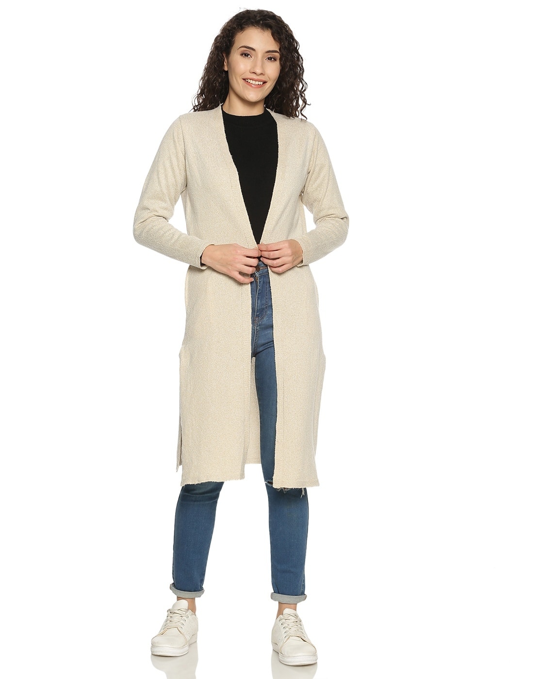 long cardigan with slits