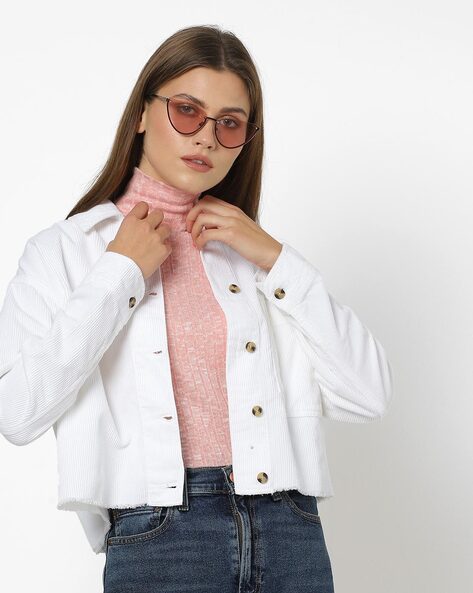 St Johns Bay White Denim Jacket Size Large Nice Condition | eBay