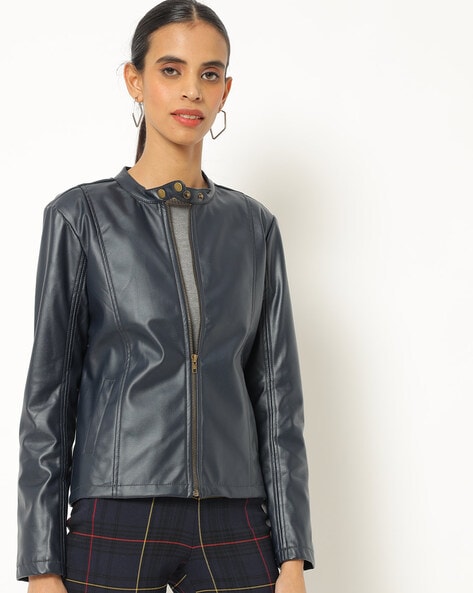 Buy Flying Machine Stand Neck Panelled Solid Jacket - NNNOW.com