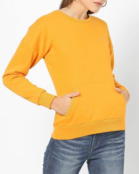mustard sweatshirt womens