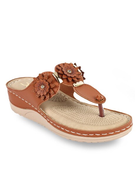 Peach Rose Floral Jelly Sandals - Comfortable and Stylish