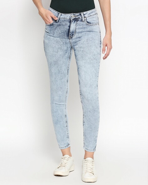 Buy YU By Pantaloons Women Navy Blue Skinny Fit Jeans - Jeans for Women  20899126 | Myntra