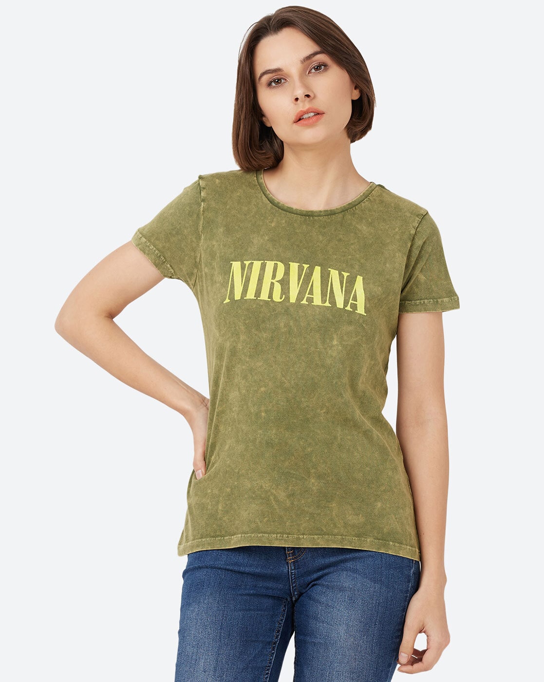 Nirvana green outlet shirt