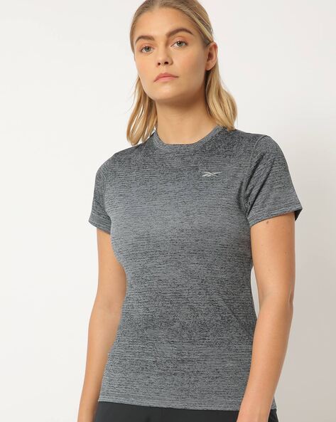 reebok shirts womens grey