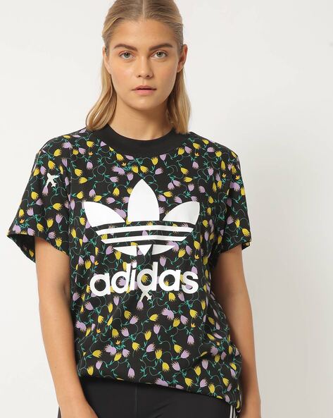 Buy Black Tshirts For Women By Adidas Originals Online | Ajio.Com