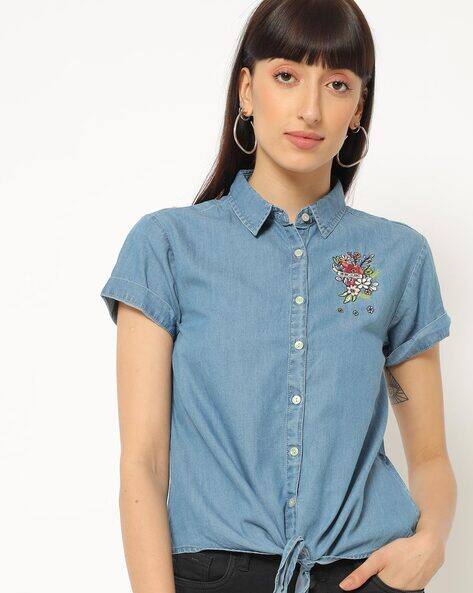 Buy Blue Shirts for Women by Pepe Jeans 