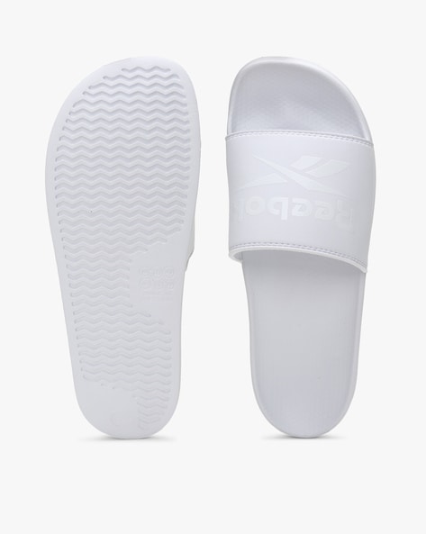 Reebok best sale sliders white