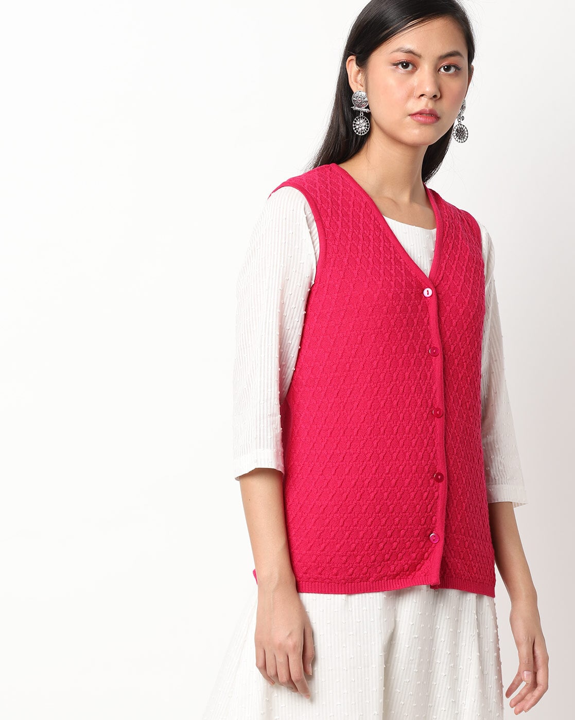 sleeveless cardigan sweater vest