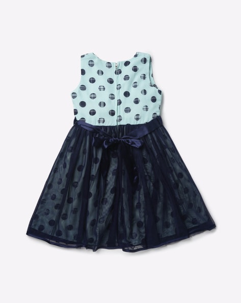 Baby Blue Polka Fit & Flare Dress