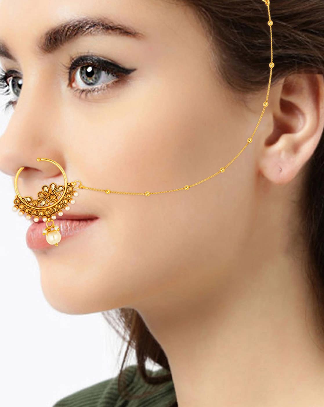 22KT Gold Women Nose Pin WNP165