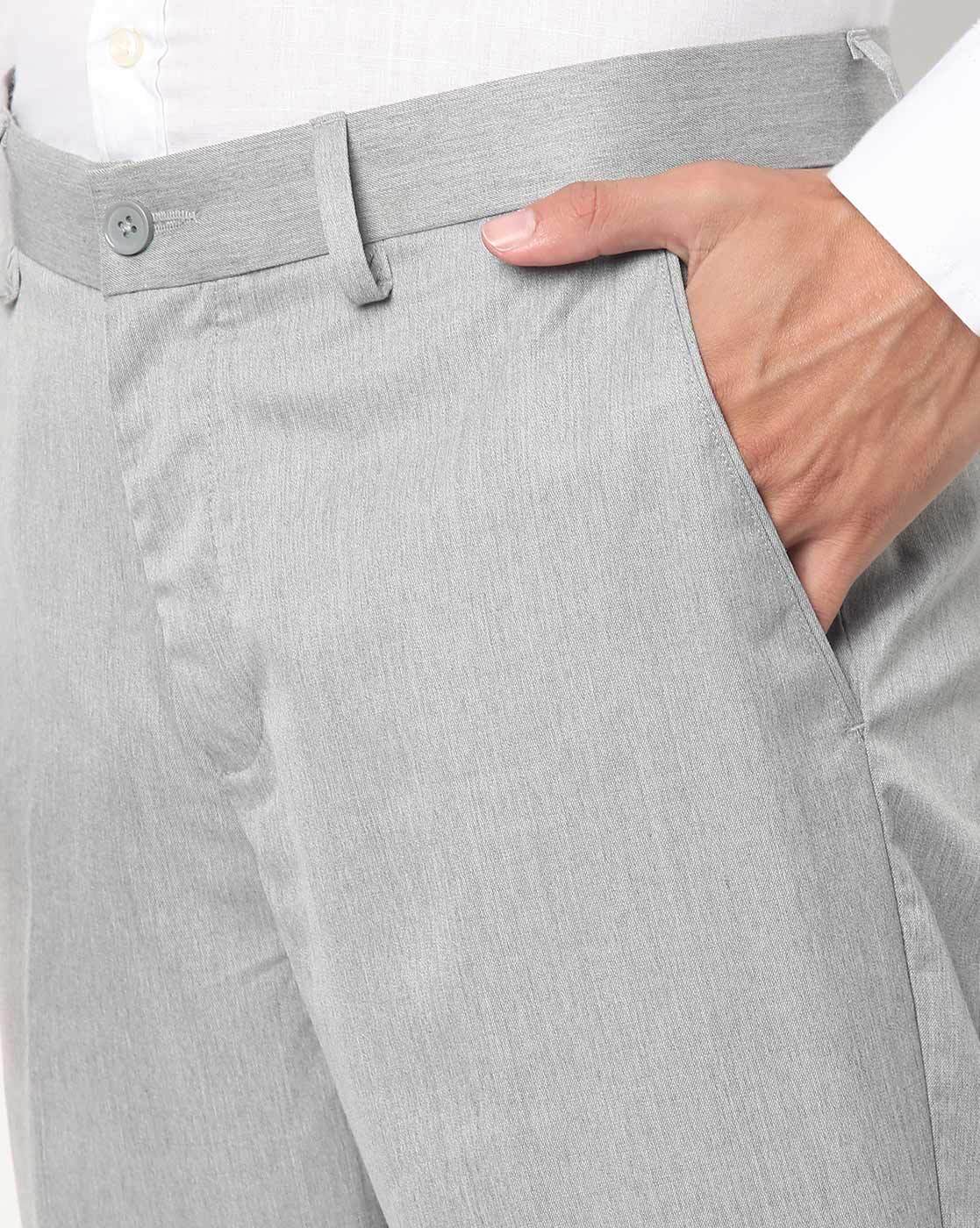 Buy Men Grey Solid Regular Fit Formal Trousers Online  212401  Peter  England