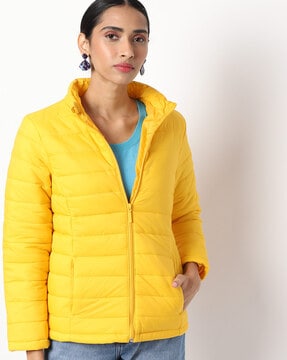 mustard yellow down jacket womens