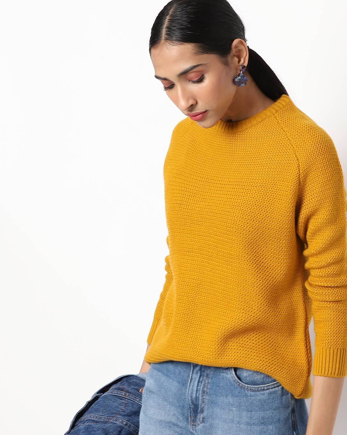 womens mustard sweater