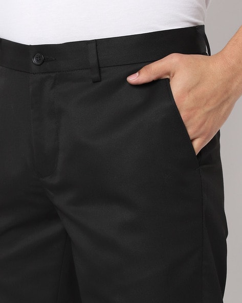 Buy Men Black Solid Regular Fit Formal Trousers Online  173291  Peter  England