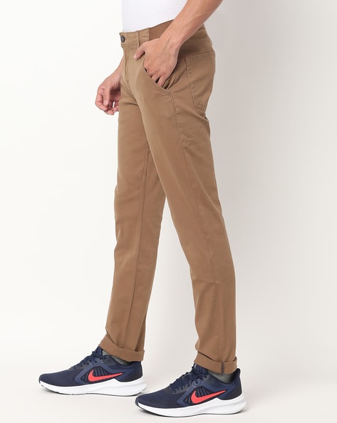Buy John Players Brown Slim Fit Trousers from top Brands at Best Prices  Online in India  Tata CLiQ
