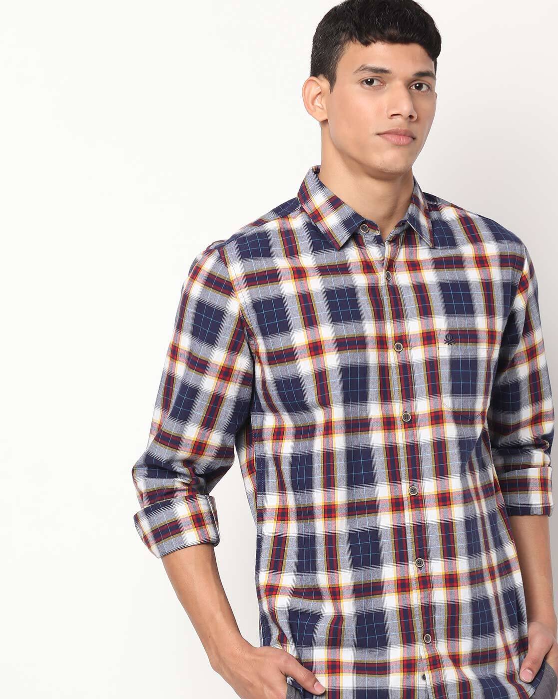 Buy Navy Blue Shirts for Men by UNITED 