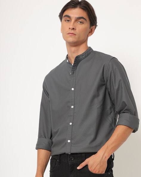 Charcoal Grey Shirts for Men by AJIO 