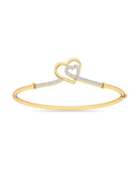 Sterling Silver Heart Bangle Bracelet – Michele Jewelry