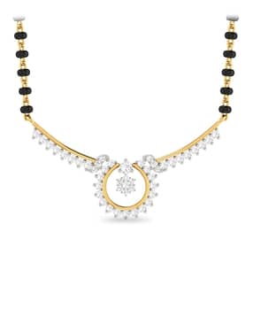 pc jeweller The Yashica 18 KT Diamond Mangalsutra-picture-38