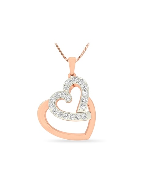 3D Illustration Red Rose Gold Big Heart Diamond Necklace on Chain Stock  Illustration - Illustration of closeup, color: 123742222