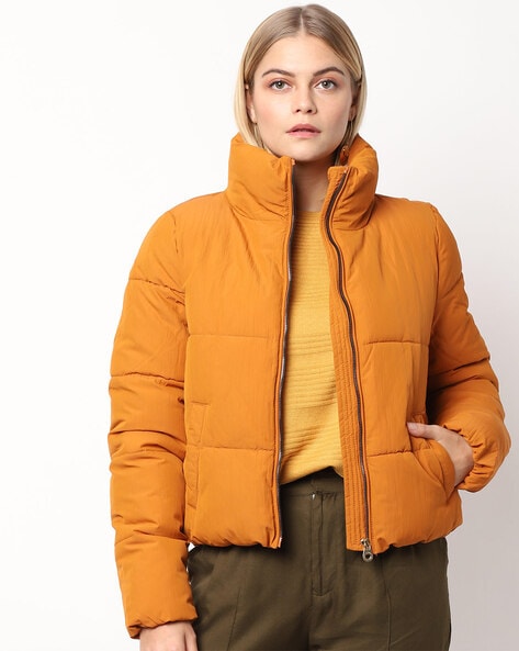 Orange cheap down coat