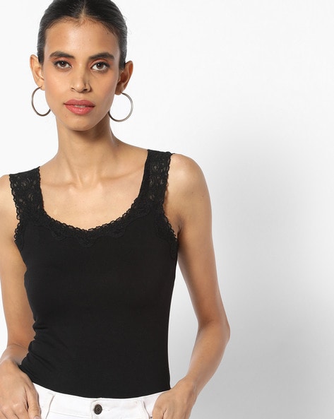Buy Black Camisoles & Slips for Women by Teamspirit Online
