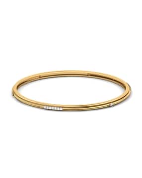 pc jeweller The Edeen 18 KT Yellow Gold Diamond Bangle-picture-20