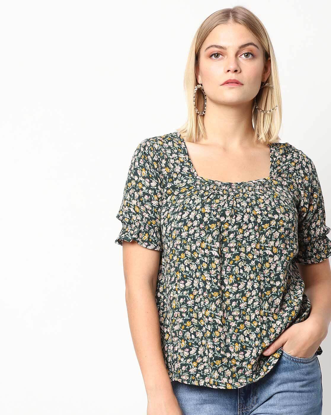 Buy Green Tops for Women by ONLY Online | Ajio.com