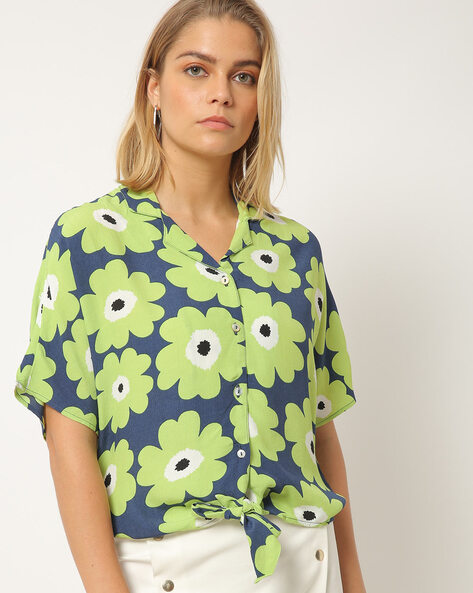 green floral shirt womens