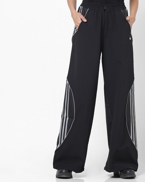 Flared Track Pants with Contrast Side Stripes